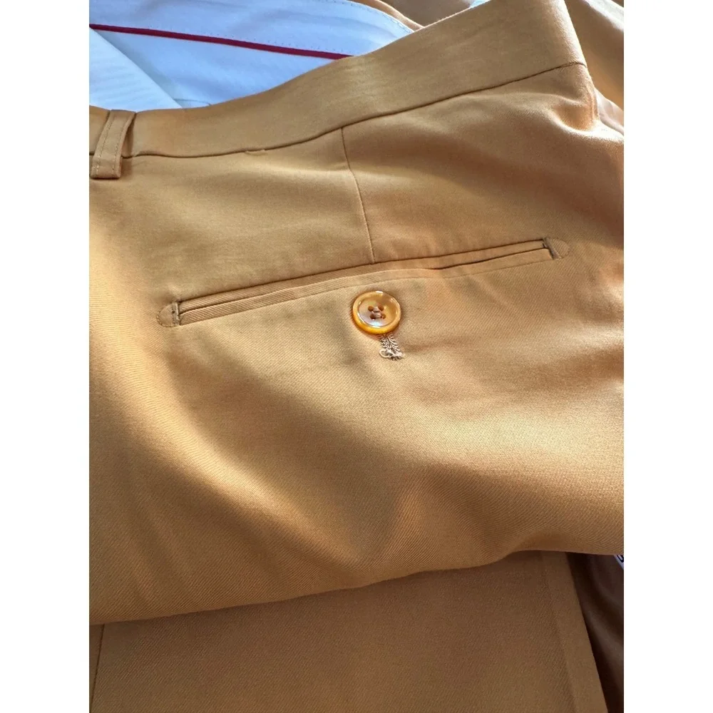 Kent & Park Mens 3 Piece Suit Gold M2770‎ Superior 150s Wool Touch 52R New